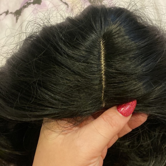 Medium length straight bob wig NO bangs - Picture 6 of 7